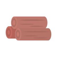 gardening pillars of wood trunk of a tree flat icon style vector