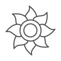 sunflower flower agriculture farming line icon style vector