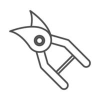 gardening scissors pruning tool line icon style vector