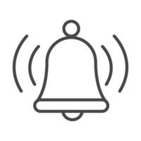 alarm bell alert caution linear icon style vector