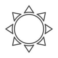 sun summer weather sky line icon style vector