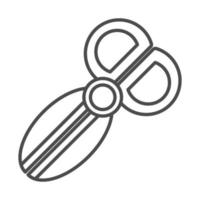 scissors cutting tool element line icon style vector