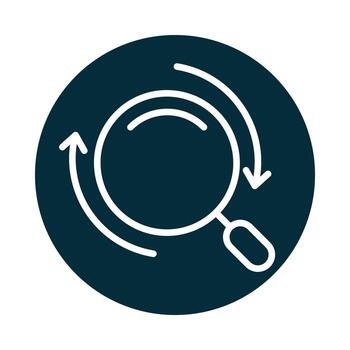 search icon arrows browser refresh block and line icon vector