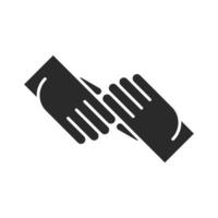 international human rights day hands together support silhouette icon style vector