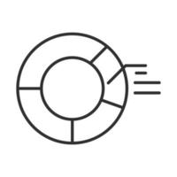 icono de línea de información de diagrama de ronda de negocios financieros vector