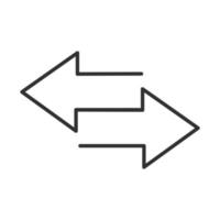arrows different direction guide line icon vector