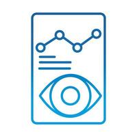 data analysis financial business document chart development gradient blue line icon vector