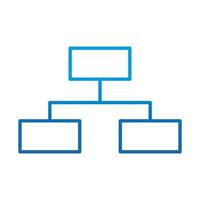data analysis organization chart corporate gradient blue line icon vector