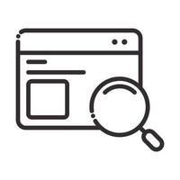 search icon website internet techmology magnifier thin line icon vector