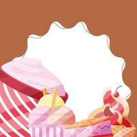 banner de helado vector