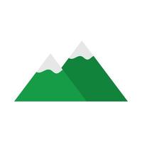 montañas pico nieve paisaje naturaleza plano icono estilo vector