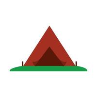 camping tent equipment tourism vacation flat icon style vector