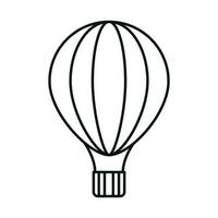 summer vacation travel hot air balloon recreation adventure linear icon style vector