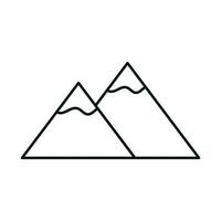 mountains peak snow landscape nature linear icon style