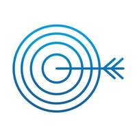 data analysis financial business target strategy gradient blue line icon vector