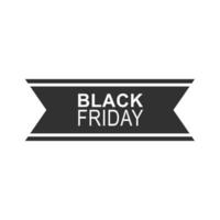 black friday horizontal banner minimalist design icon flat style vector