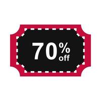 black friday ticket offer sale announce icon flat style vector