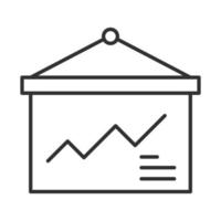 análisis de datos diagrama financiero informe stock línea icono vector