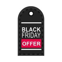 black friday tag price offer sale market design icon flat style vector