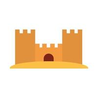 sand castle summer vacation leisure flat icon style vector