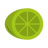 icono de cítricos de fruta de medio limón estilo plano vector