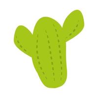 cactus plant desert flora botanic icon flat style vector