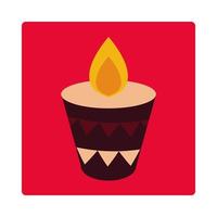 day of the dead candle culture traditonal mexican celebration icon block and flat vector