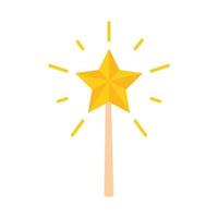 happy merry christmas gold star decoration celebration festive flat icon style vector