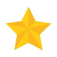 gold star decoration ornament flat icon style vector