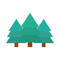 pine trees forest botanic nature flat icon style vector