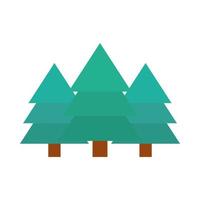 estilo de icono plano de naturaleza botánica de bosque de pinos vector