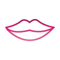 sexy female mouth lips gradient style vector