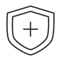 shield protection medical healthcare line icon design vector