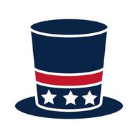 United States elections flag american hat political election campaign flat icon design vector