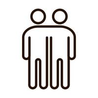 people together hugging community and partnership line icon vector
