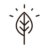 leaf nature ecology environment line icon vector