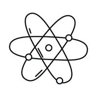 back to school science molecule atom elementary education line icon style vector