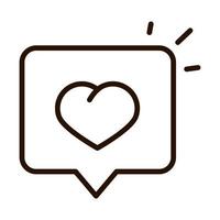 love message speech bubble charity donation line icon vector