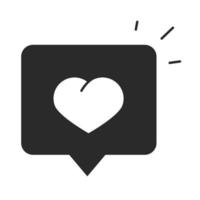 love message speech bubble charity donation silhouette icon vector