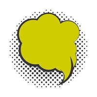 pop art expression speech bubble halftone style flat design white background vector