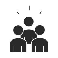people team community and partnership silhouette icon vector