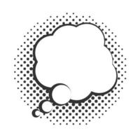 pop art speech bubble halftone style icon linear design white background vector