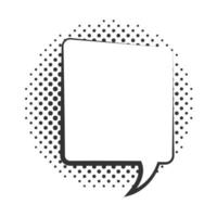 pop art speech bubble dialogue element halftone style linear design white background vector