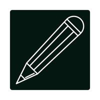 back to school pencil write supply elementary education block and line icon vector