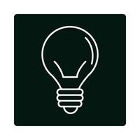 light bulb electric energy power block and line icon vector