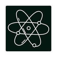 back to school science molecule atom elementary education block and line icon vector