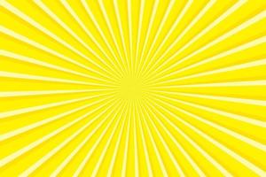 Vibrant yellow Sunburst Pattern Background. Ray star burst backdrop. Rays Radial geometric Vector Illustration