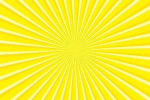 Vibrant yellow Sunburst Pattern Background. Ray star burst backdrop. Rays Radial geometric Vector Illustration