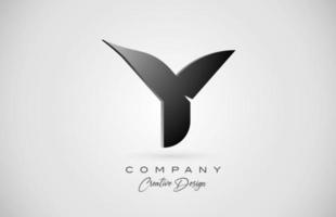 alphabet letter Y icon logo in black gradient. Creative design for business and company vector