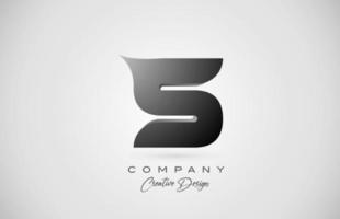 alphabet letter S icon logo in black gradient. Creative design for business and company vector